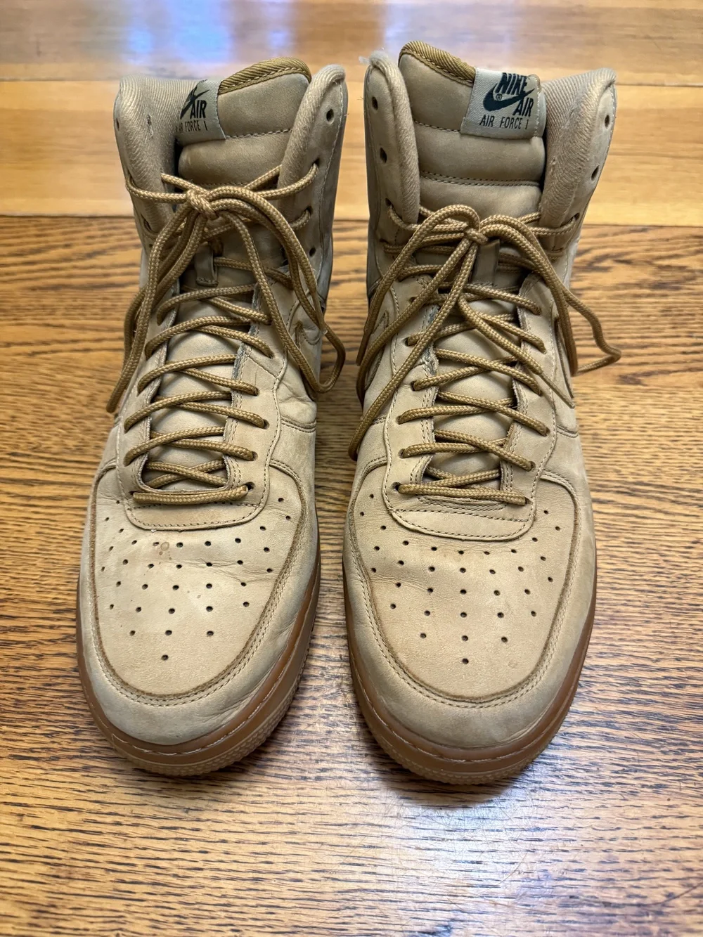 Nike Air Force 1 High Shoes Mens Size 12 806403-200 Nubuck Boots